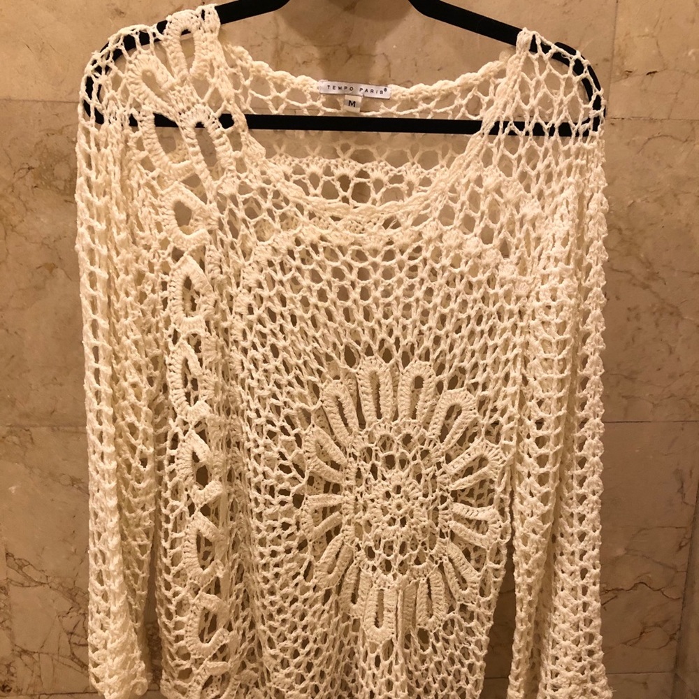 Tempo Paris Boho Lacey Sweater